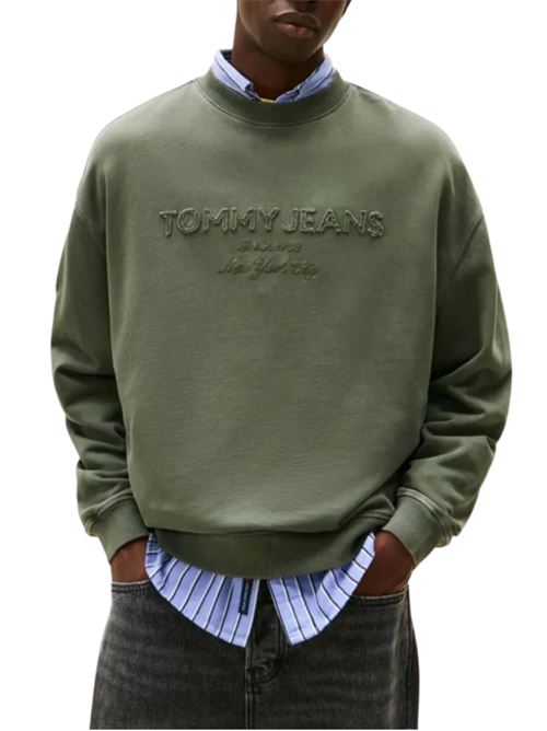 Felpa girocollo con logo Tommy Jeans | DM0DM22363GY1